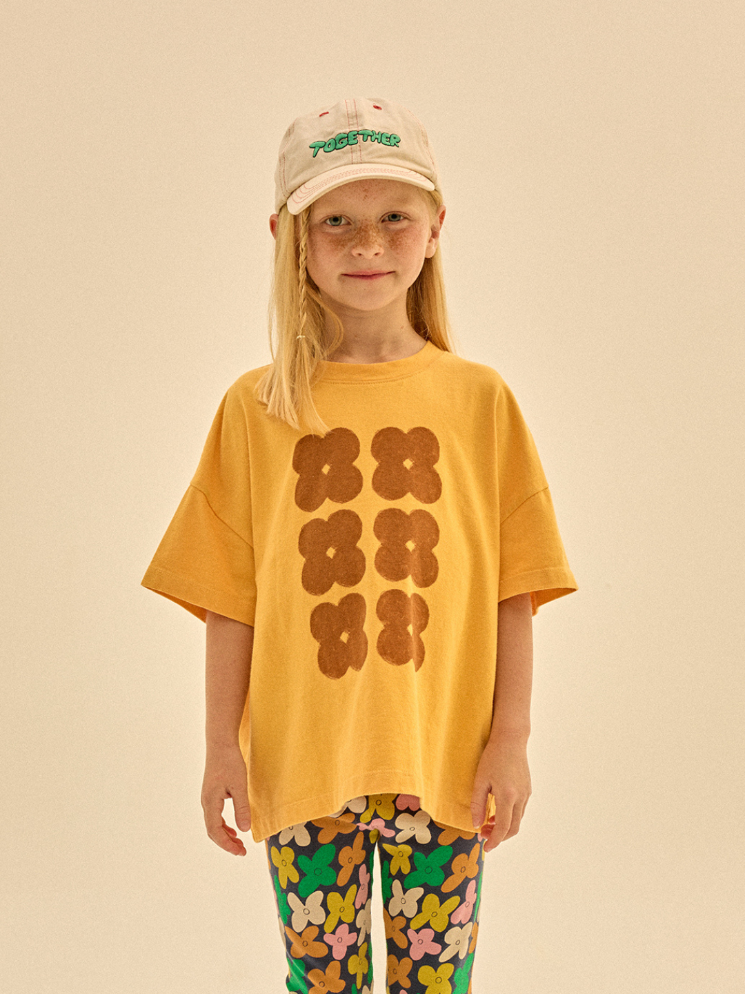 Child wearing Clover Tshirt in Yellow