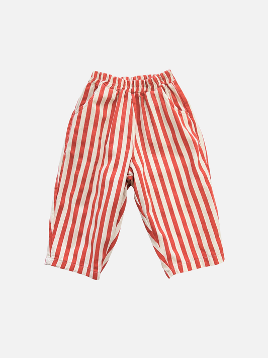 Image of LICORICE STRIPE PANT in Red/Ecru