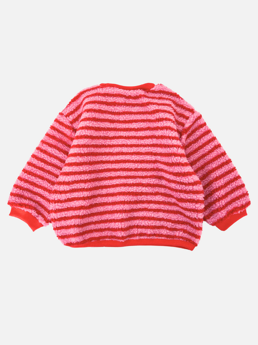 Second image of GLOW WORM SWEATSHIRT in Red/Pink