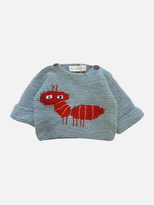 Image of HAND-KNITTED BABY BUG SWEATER - 6-12M in #3