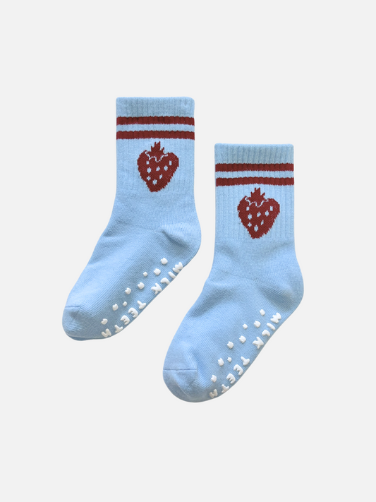 Image of RIBBED GRIP SOCK in Strawberry
