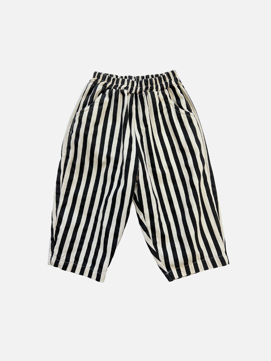 Image of LICORICE STRIPE PANT in Black/Ecru