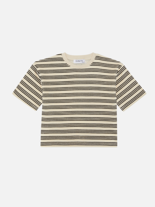 Image of Stripe | A front view of the kid's tee in stripe print