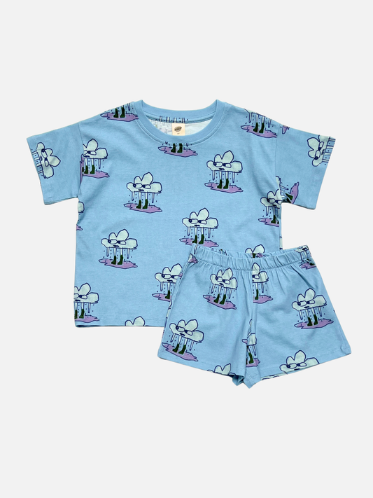 Image of RAINY DAY SHORT SET in Blue