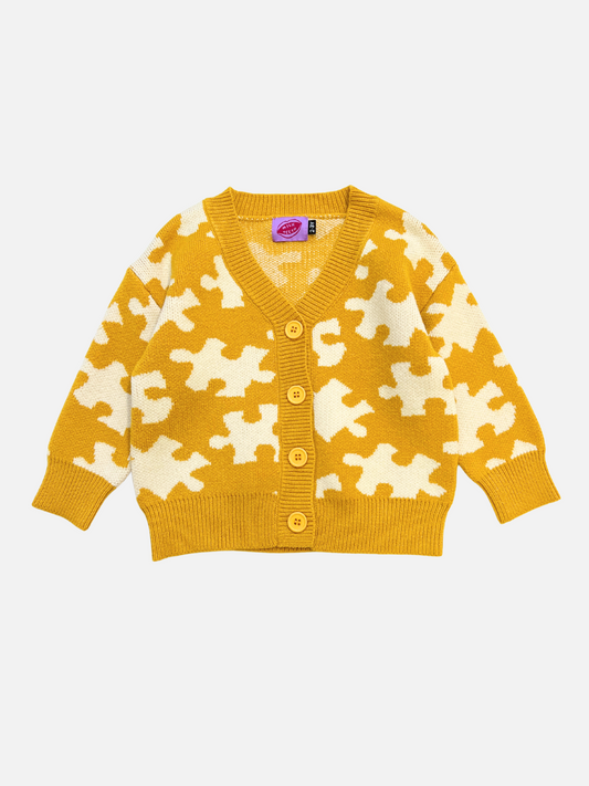 Image of PUZZLE CARDIGAN in Yellow