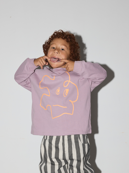 Second image of SQUIGGLE LONGSLEEVE in Purple