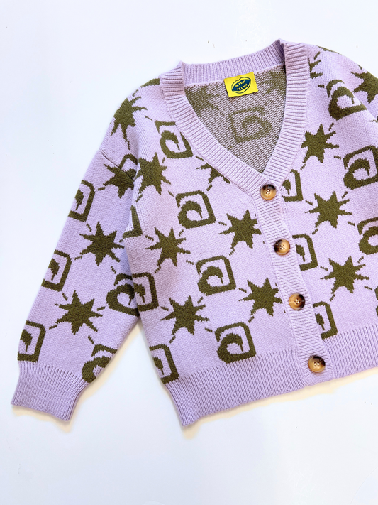 Second image of TRELLIS CARDIGAN in Lavender