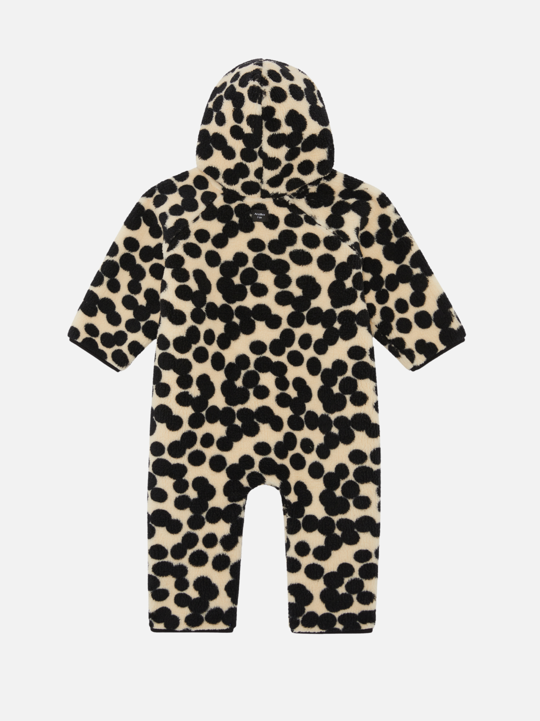 Baby and new arrivals will love the SPOT STROLLER SUIT, an adorable onesie with a hood featuring a chic black and white leopard print pattern. Perfect for your little fashionista, this piece is a standout in any merchandising display.