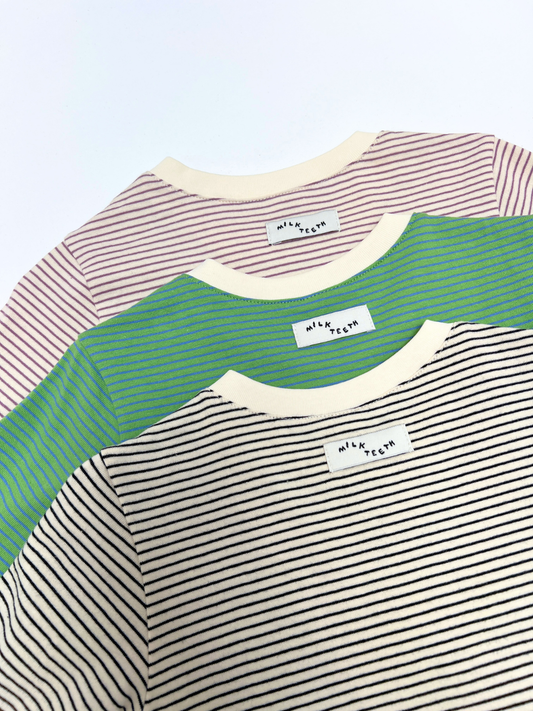 Second image of BABY STRIPE LONGSLEEVE in White/Black
