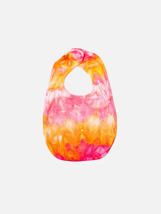 Image of ICED-DYED BABY BIB in Golden Hour