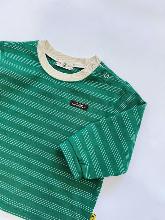 Second image of MINI STRIPE LONGSLEEVE in Green