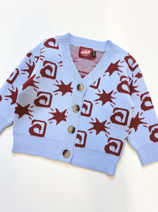 Second image of TRELLIS CARDIGAN in Sky