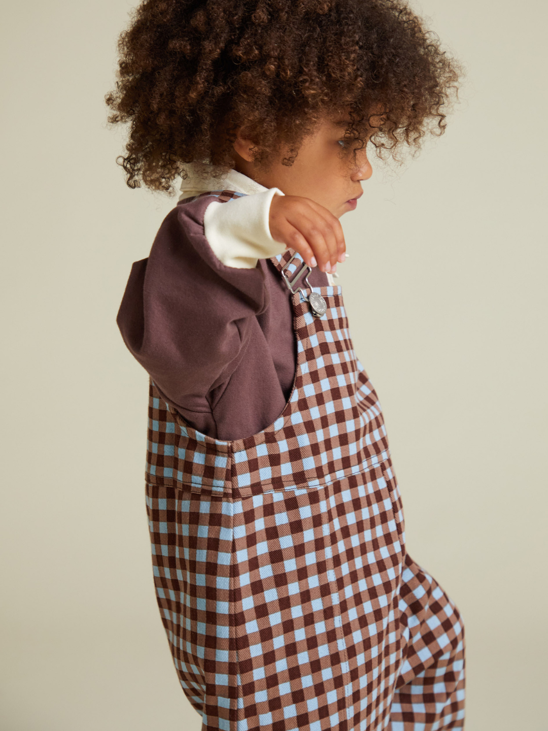 AUGUST SKY GINGHAM DUNGAREE