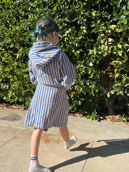 Second image of STRIPED ROBE in Pink