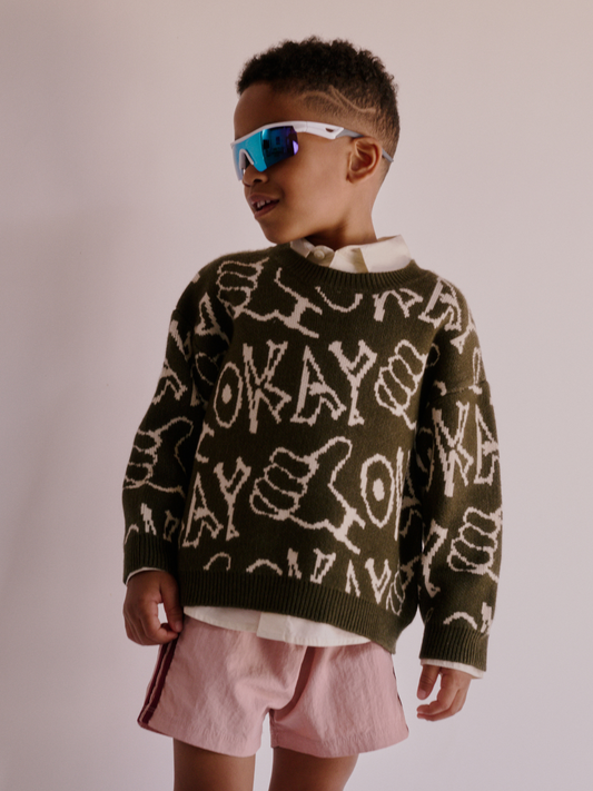Second image of OKAY SWEATER in Olive