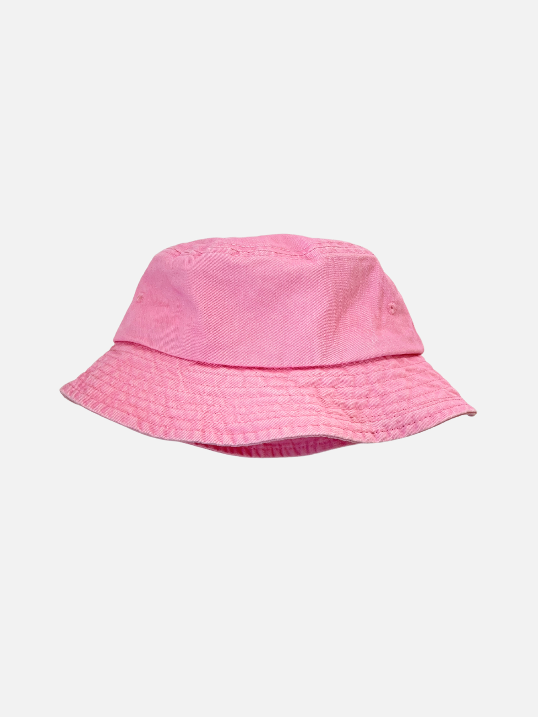 Pink | The PIGMENT BUCKET HAT in pink stands against a white background, showcasing its subtle vintage effect.