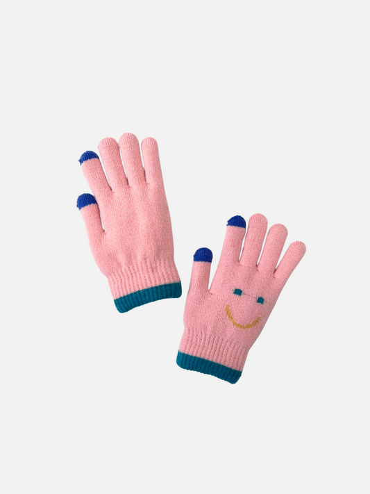 Second image of SMILEY GLOVES in Pink