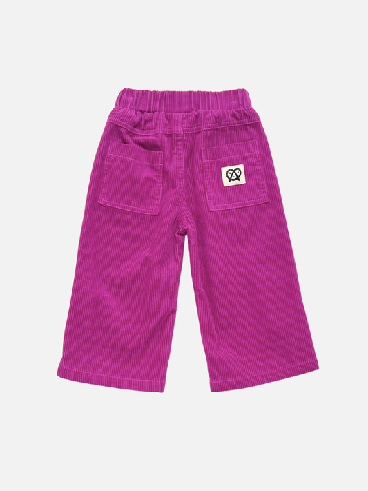 Second image of CORDUROY WIDE PANTS in Magenta