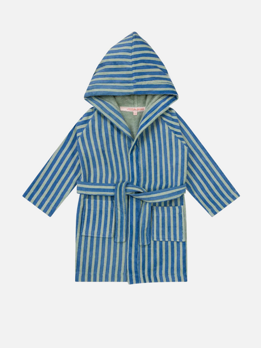 Image of STRIPED ROBE in Green