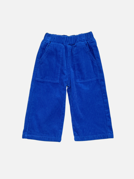 Image of CORDUROY WIDE PANTS in Blue