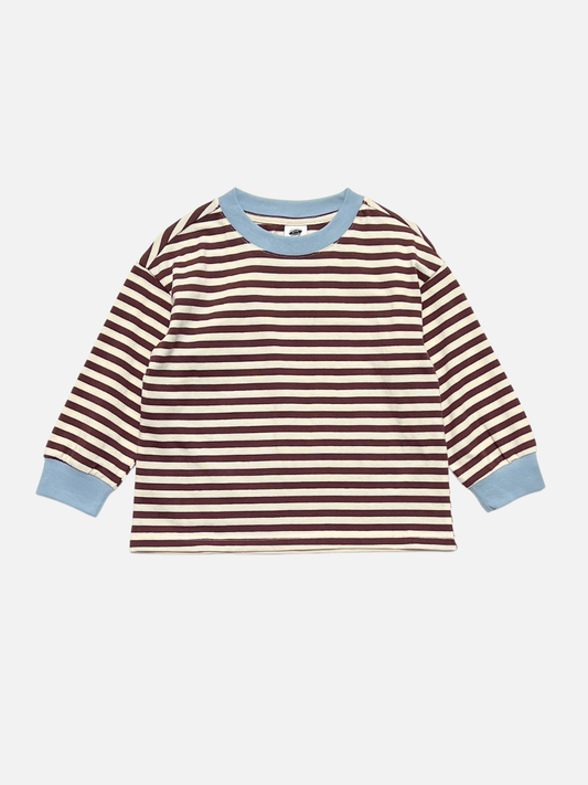 Image of STRIPE LONGSLEEVE in Brown/Ecru