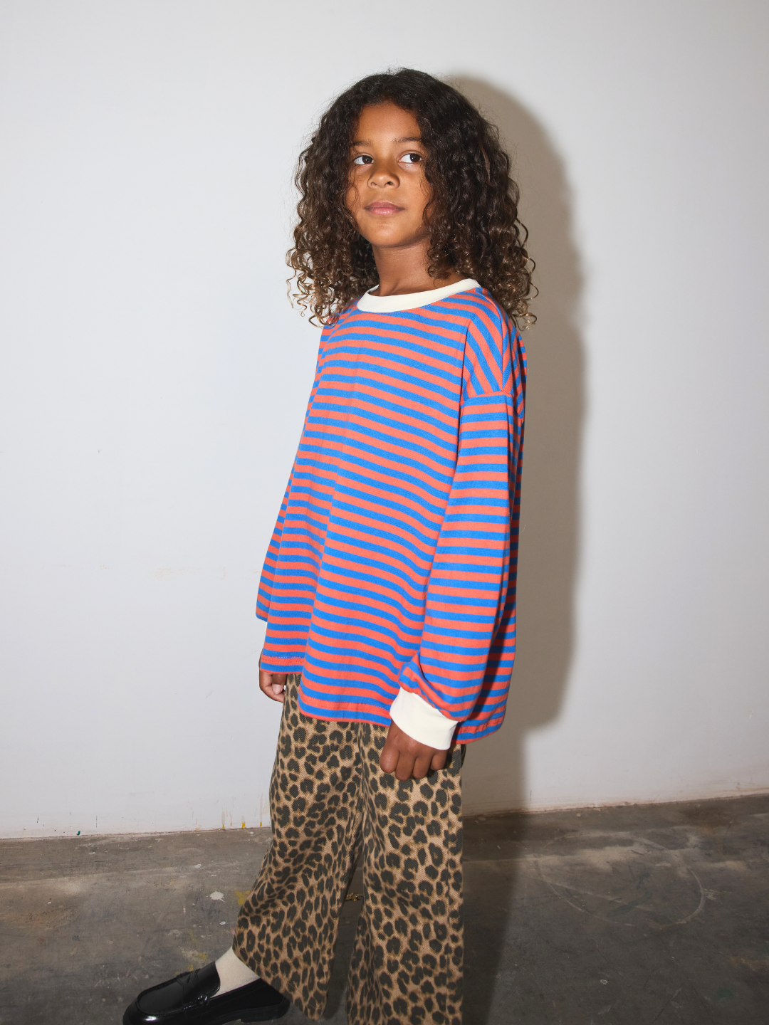LEOPARD WIDE JEANS