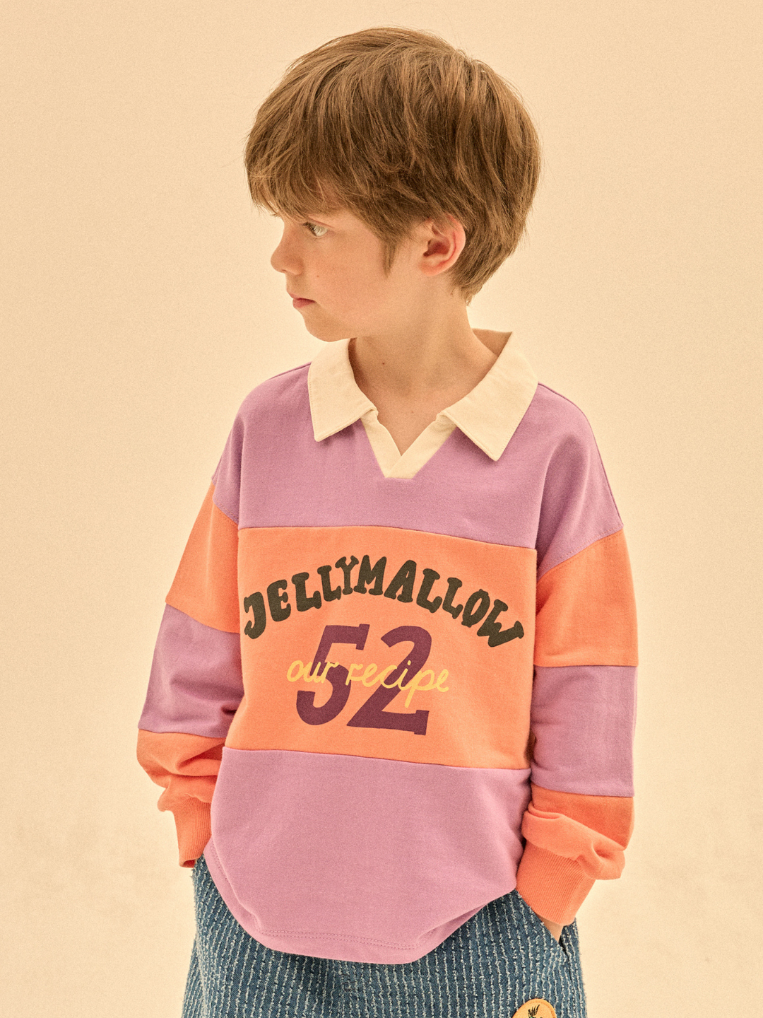 LETTERING COLLAR SWEATSHIRT