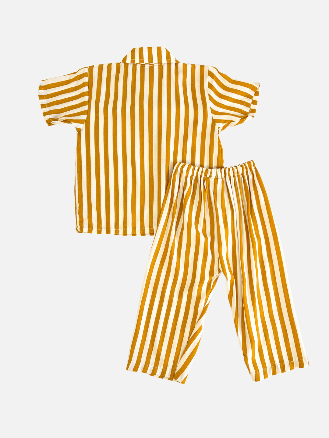 Yellow Stripe | Back view of the Michi Pajamas