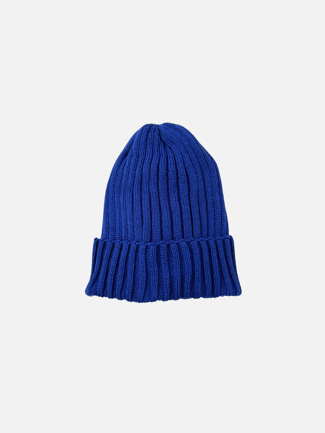 Blue | Front view of the Blue Spring Rib Knit Baby Beanie