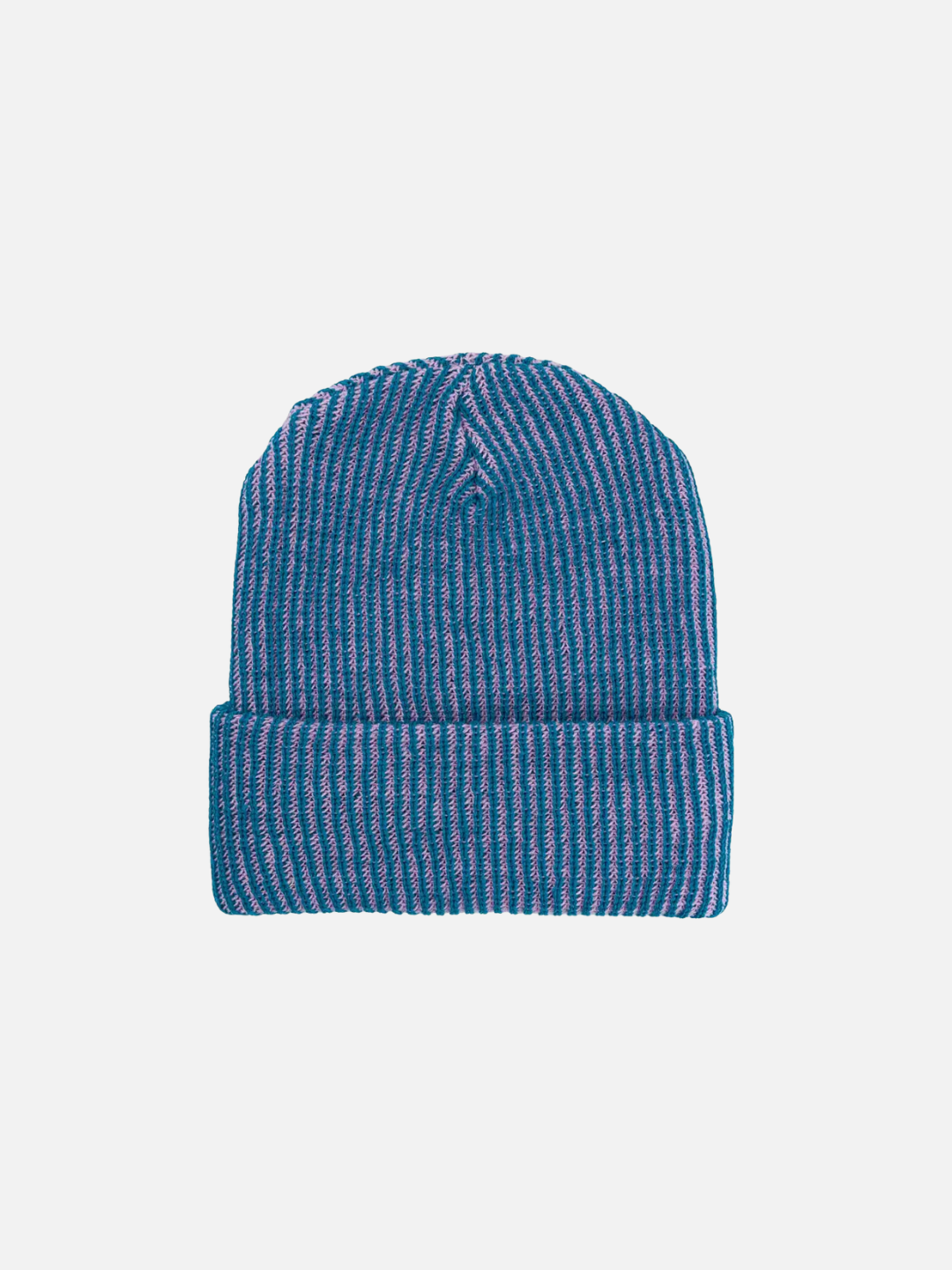 Teal Lilac | Front view of the beanie in teal lilac colorway 