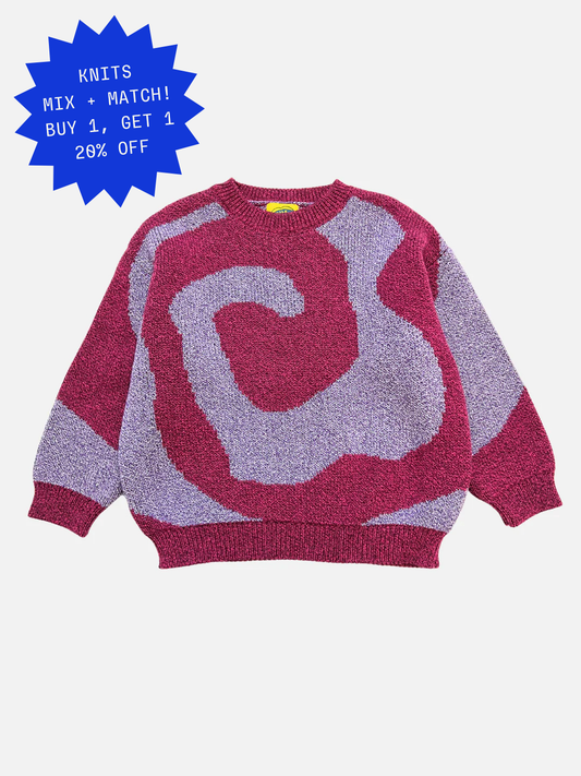 Image of SWIRL SWEATER in Pink/Purple