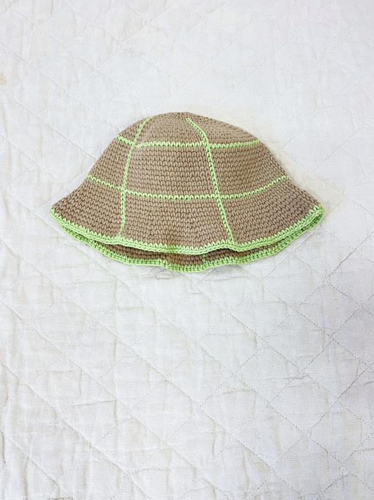 Image of HAND-CROCHETED GRID HAT - 1-3Y in #8