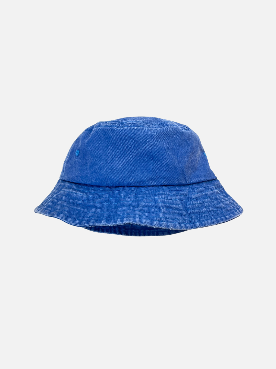 Blue | The PIGMENT BUCKET HAT in vintage-effect blue, crafted from pigment-dyed fabric, displays a soft, wide brim against a plain white background.