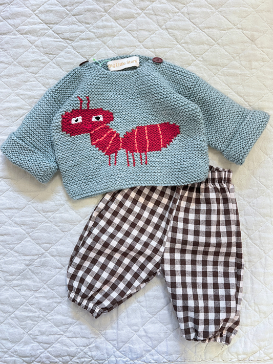 Second image of HAND-KNITTED BABY BUG SWEATER - 6-12M in #3