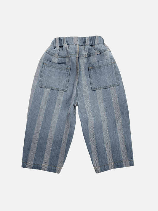 Second image of STRIPE DOUBLE TROUBLE JEANS in Light Wash