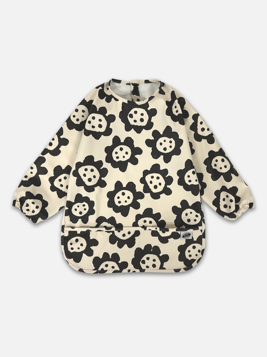 Image of SMOCK BIB in Black Sunflowers