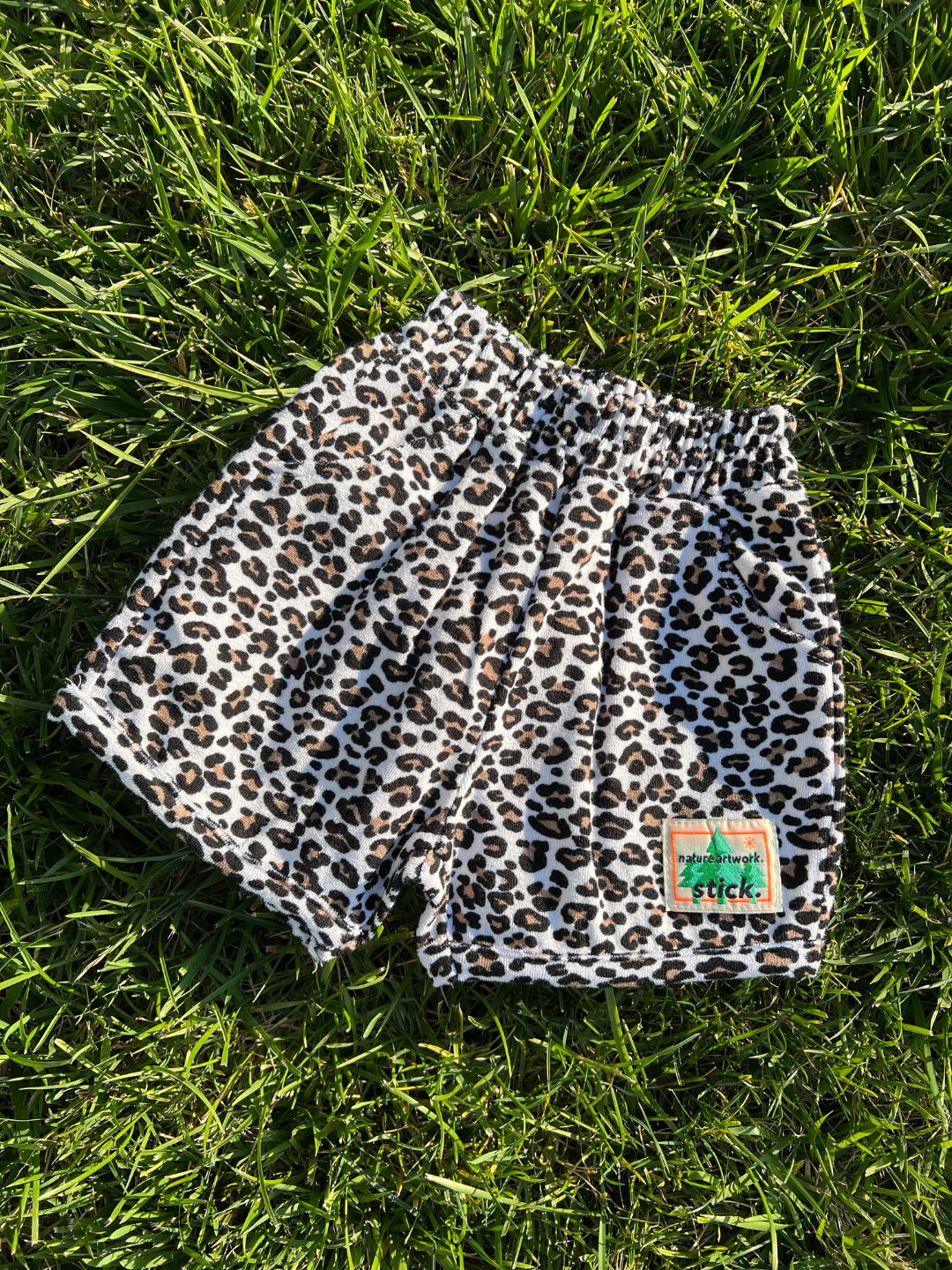 LEOPARD TERRY SHORTS