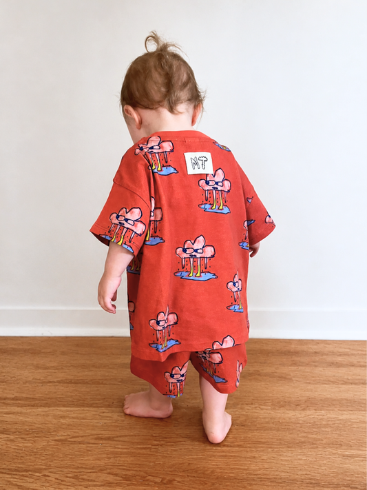Second image of RAINY DAY SHORT SET in Red