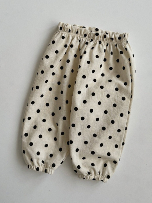 Second image of A front view of kid's Polka Dot Pull-On Pants