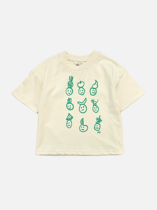 Image of FRUIT FACE TEE in Cream