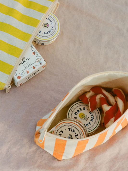 Second image of ORGANIC COTTON ZIPPER BAG in Pink