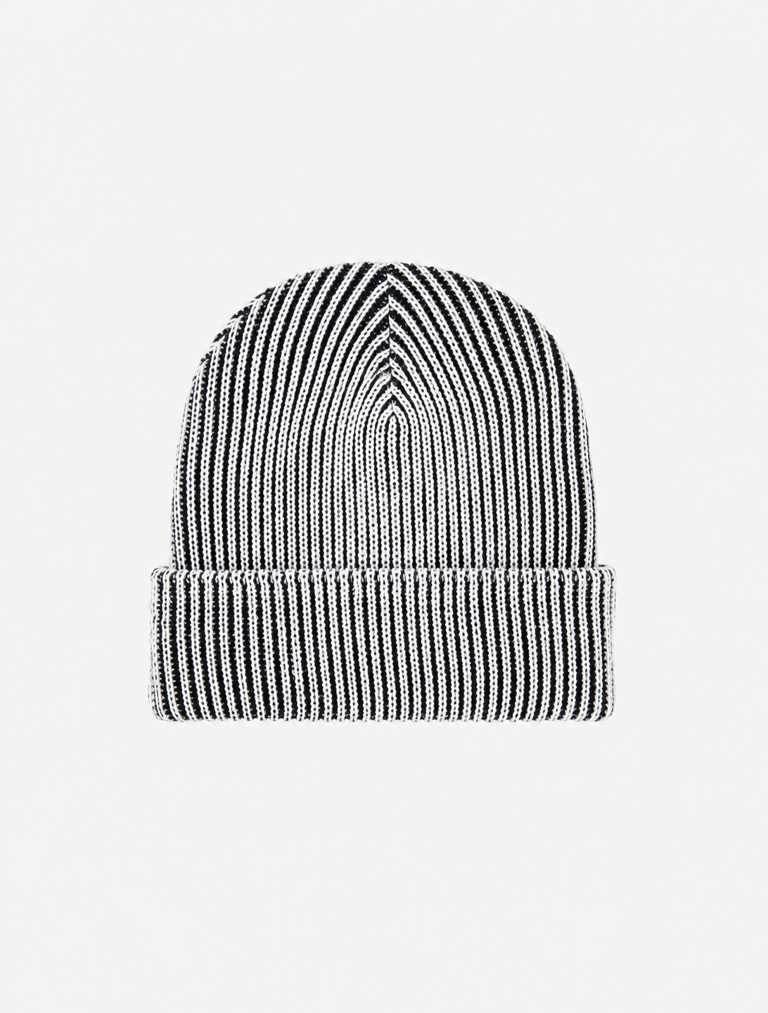 TWO-TONE RIB KNIT BEANIE
