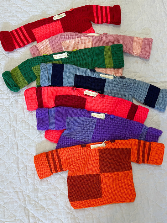 Second image of HAND-KNITTED BABY SWEATER - 6-12M in #4