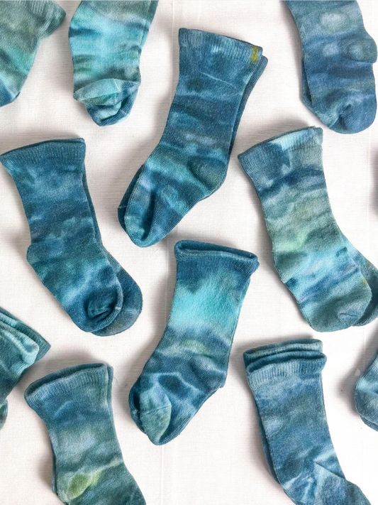 Second image of BAMBOO BABY SOCKS in Blue Lagoon