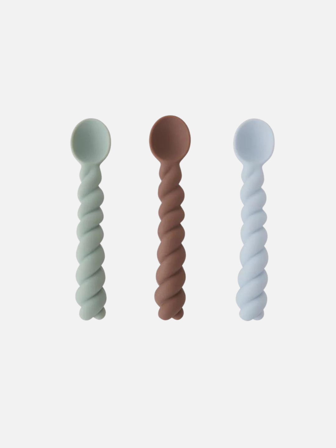 Three rubber kids spoons