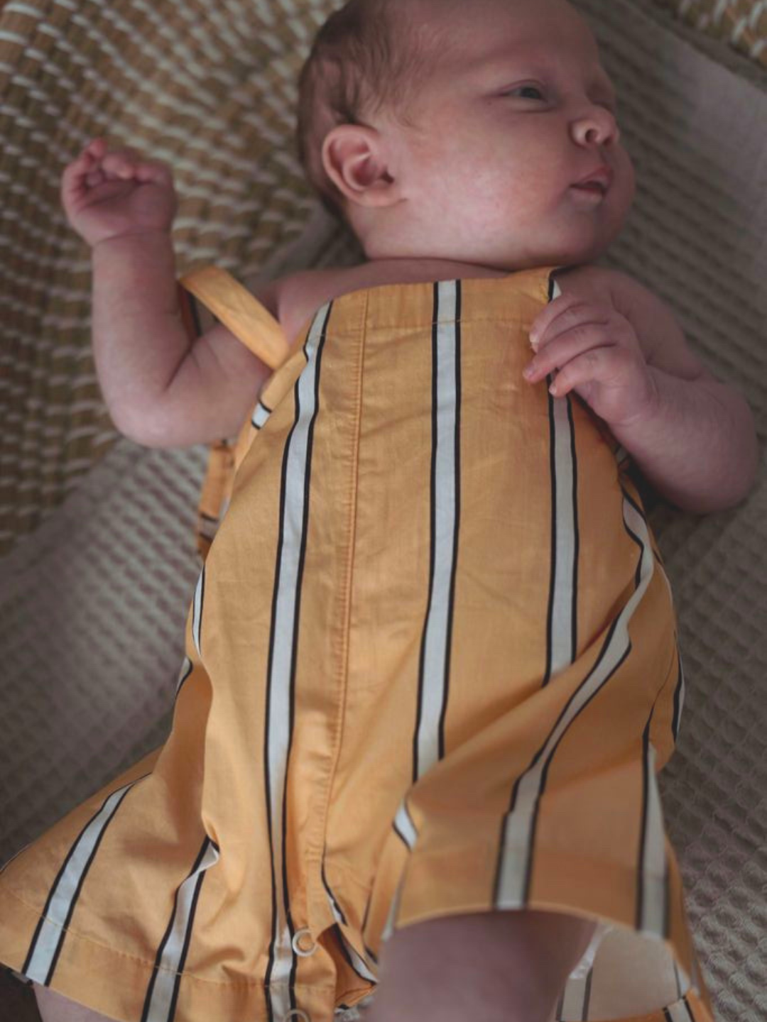 STRIPE BABY OVERALLS