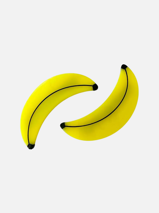 Image of A set of two banana hair clips