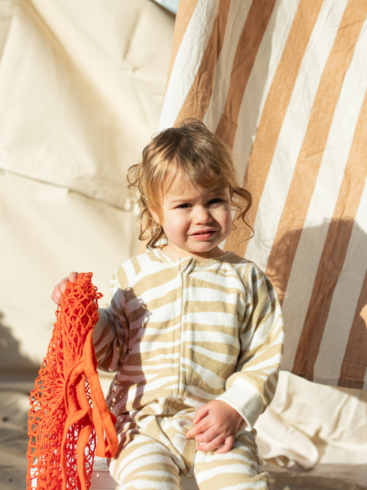 Second image of TIGER TERRY TOWEL SLEEPSUIT